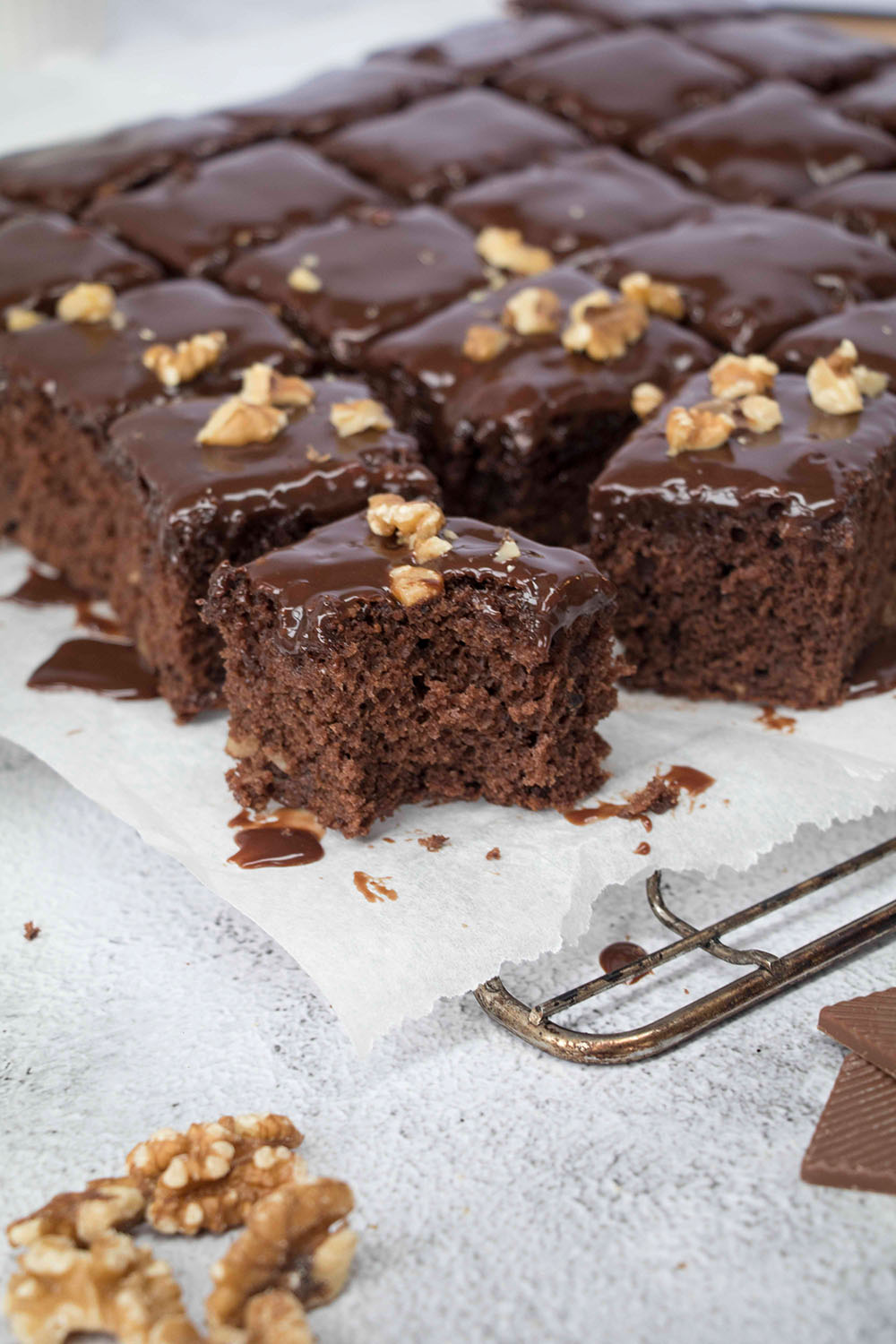 Walnuss Brownies Rezept - coucoucake - cake and baking blog
